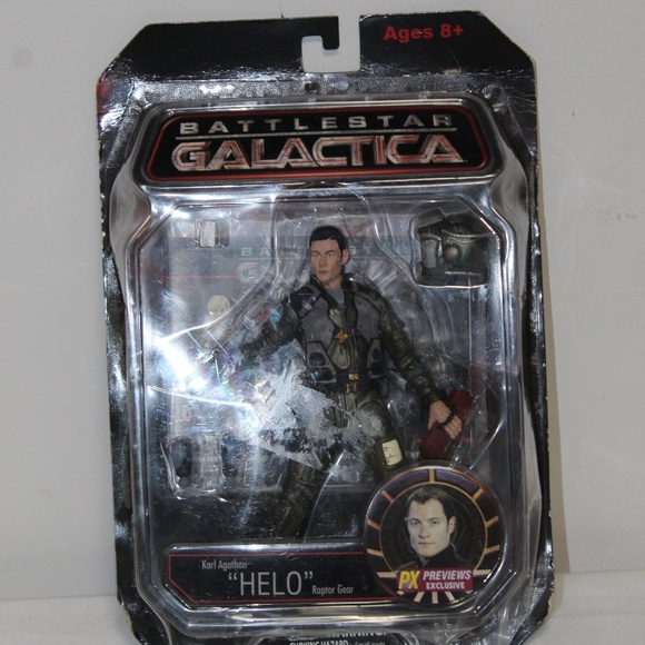 Battlestar Galactica.  Kurl Agathon.  "Helo" Raptor Gear. Action Figure. - Picture 5 of 6